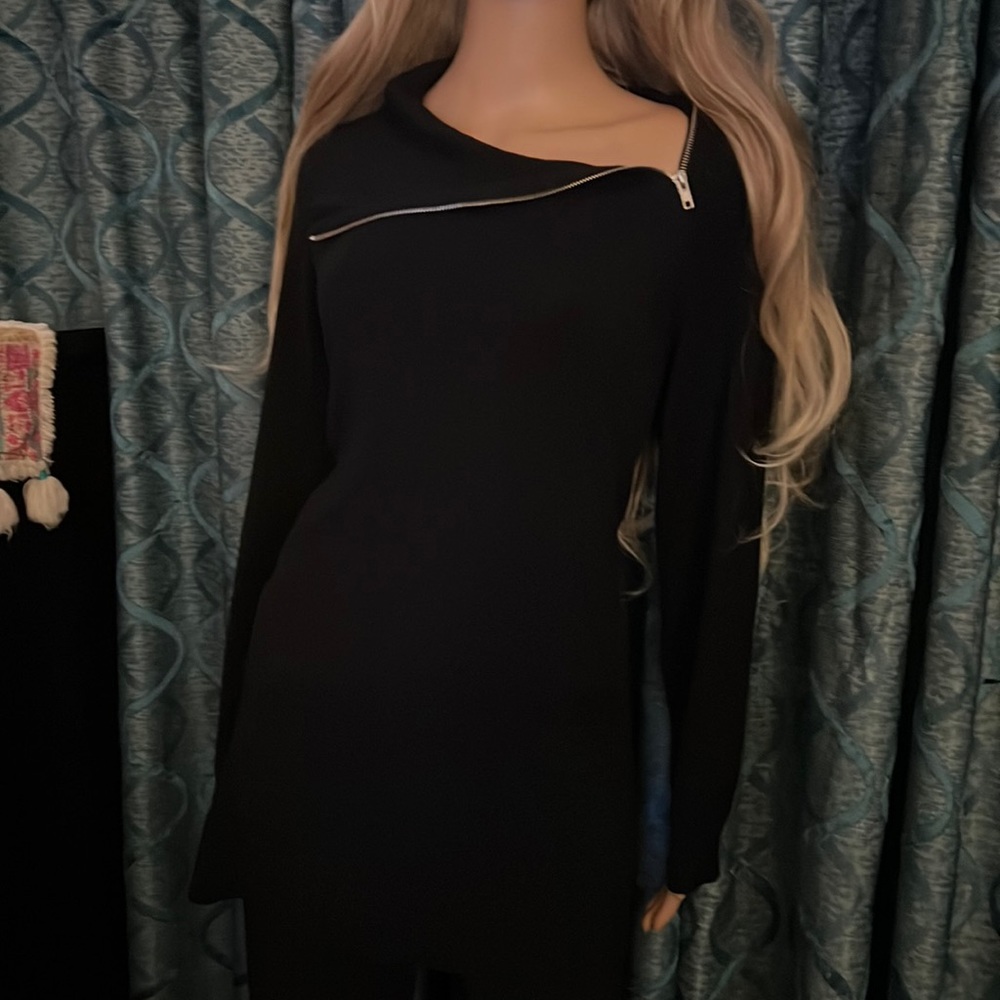 Zip Mock Neck Sweater